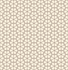 Seamless abstract geometric line hexagon background with swatch, Vector illustration