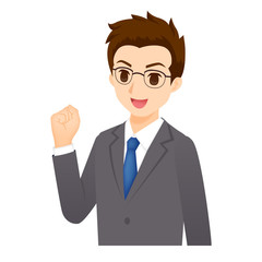 男性　ガッツ　ポーズ