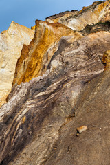 Colourful cliffs at Alum Bay isle of Wight