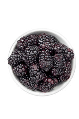 overhead shot of raspberries. © Dan Kosmayer