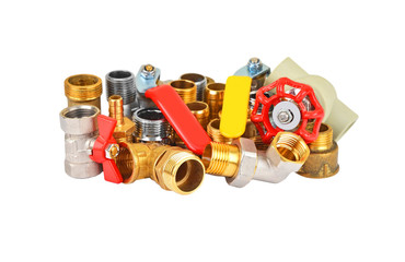 Fototapeta premium Plumbing fitting and ball valve