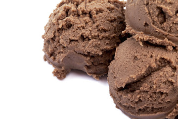 macro chocolate ice cream
