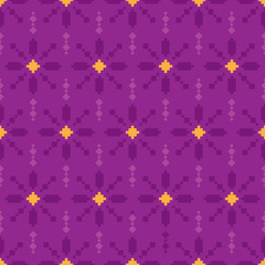 retro flower pixel pattern