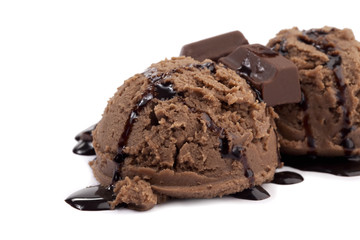 close up tempting chocolate ice cream