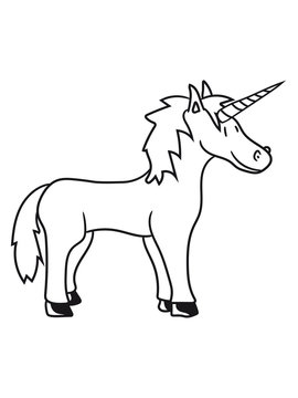 unicorn unicorn foal child sweet cute little comic cartoon pony pferdchen