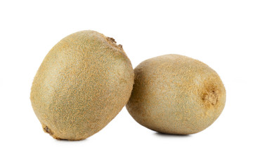 two kiwi fruits