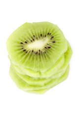 Fototapeta na wymiar pile of slices of kiwi fruits