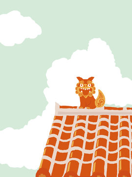 Okinawa house of guardian angel "Shisa"