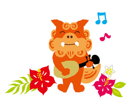 Okinawa house of guardian angel "Shisa"