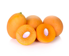 sweet Marian plum thai fruit isolated on white background (Mayon