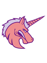 unicorn unicorn angry angry public stallion logo design cool head sour dangerous horse