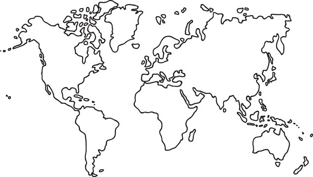 Draw On A World Map World Map Sketch Images – Browse 83,989 Stock Photos, Vectors, And Video |  Adobe Stock