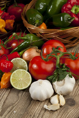 fresh vegetables and spices