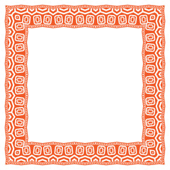 Square frame with ethnic ornament.