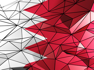 Fototapeta premium Triangle background with flag of bahrain