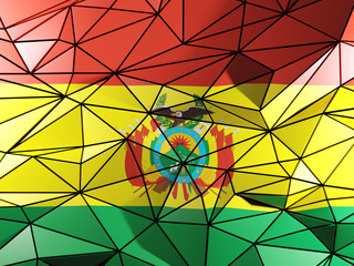 Fototapeta premium Triangle background with flag of bolivia