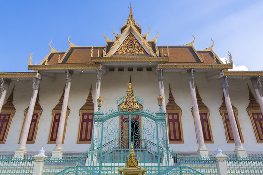 Royal Palace in Phnom Penh. Khmer architecture, Cambodia