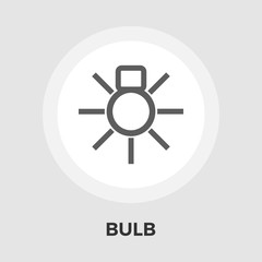 Bulb flat icon.