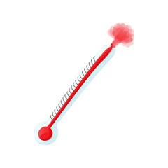 Extreme heat summer thermometer icon