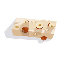 White Chocolate with hazelnut