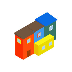 Argentina houses icon, isometric 3d style