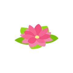 Lotus flower icon, isometric 3d style