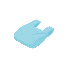 Used plastic bag icon, isometric 3d style 