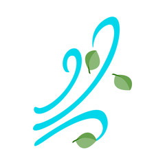Wind icon in isometric 3d style