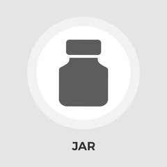 Jar vector flat icon