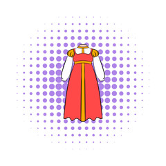 Russian national sarafan icon, comics style