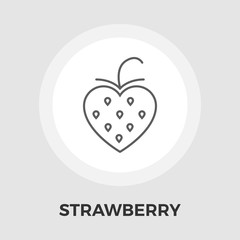 Strawberry vector flat icon