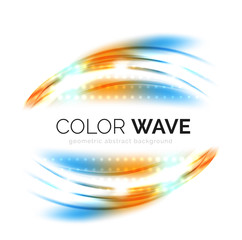 Blurred vector wave design elements