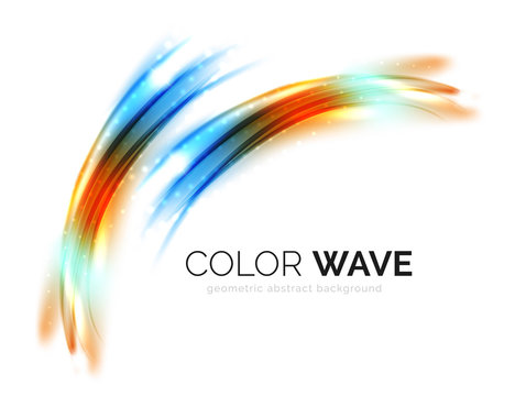 Blurred vector wave design elements