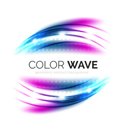 Blurred vector wave design elements