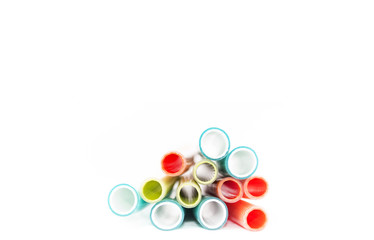 Plastic tube background