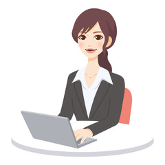 若い女性　PC　仕事