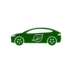 Electric car, bio fuel, eco-friendly vehicle icon Vector Illustration