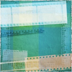 Vintage green film strip background
