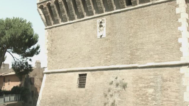 Castello nel Borghetto di ostia Antica a Roma, Italia