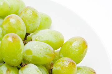 green grapes with dew