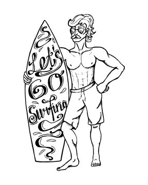 surfer with surfboard