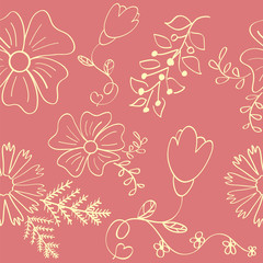 Сolorful floral seamless pattern. Background