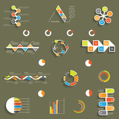Diagram and graphs, elements for infographic and web