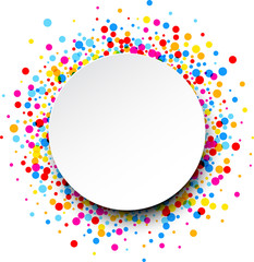 Round background with drops.