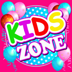 Kids Zone Banner Design. Children Playground Zone.