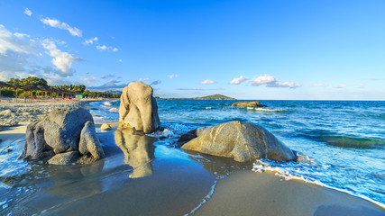 View of a Punta Molentis beach, Sardinia