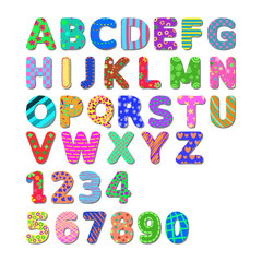 ABC Alphabet mit gemusterten Buchstaben