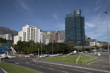 Fototapeta na wymiar GATEWAY CITY CENTER CAPE TOWN SOUTH AFRICA - APRIL 2016 - The Gateway area of the city in which most hotels and offies are situated