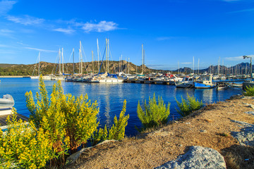 View of a port in Porto Cervo, Sardinia
