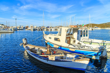 Fototapeta na wymiar View of a port in Porto Cervo, Sardinia
